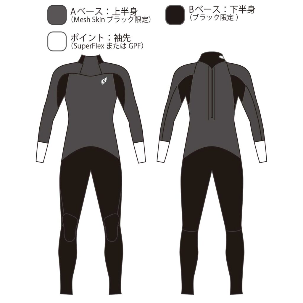 EAU WETSUITS 2022 FW BZEE BACK ZIP 3×3/5×3