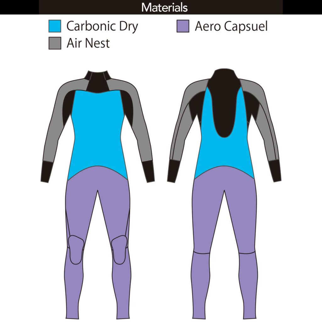 EAU WETSUITS 2022 FW BZEE BACK ZIP 3×3/5×3