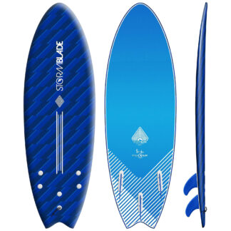 STORM BLADE 5ft6 SWALLOW TAIL SURFBOARD - BLIZZARD BLUE