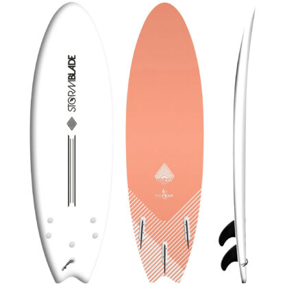 STORM BLADE 6ft SWALLOW TAIL SURFBOARD - WHITE